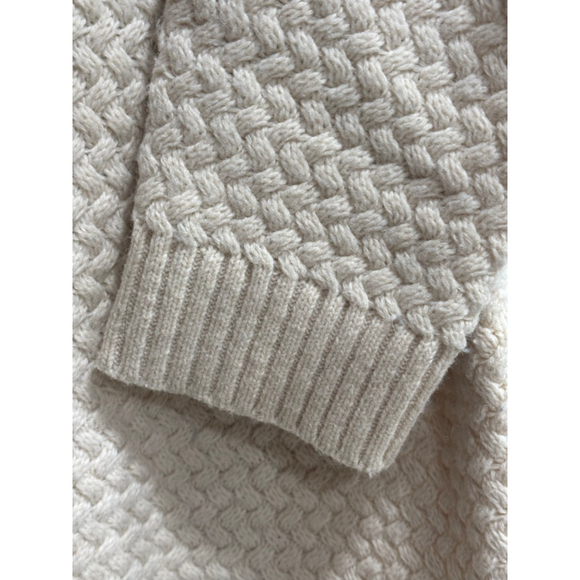 Label of Graded Goods H&M Blue & Tan Colorblock knit Sweater Mens Small - Picture 4 of 4